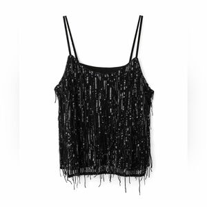 Clear Out! BNWT Abercrombie And Fitch Sequin Fringe Cami - XS - Retail $87